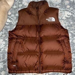 The North Face Brown Nuptse Puffer Vest